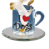 Dog Puppy Sculpture Figurine, Puppy Statue, Handmade Dog Figurine, Gift for Dog Lover, Home Desktop Table Glass Figurine, Christmas Gift