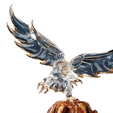 Soaring Eagle Handcrafted Glass Bird Figurine Decor