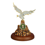 Large U.S. Army Eagle Figurine – Patriotic Gift with Crystals & 22kt Gold