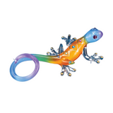 Desert Diamond Gecko Figurine Colorful Glass Collectible