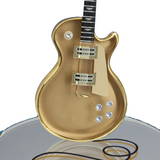 Classic Gold Top Guitar Figurine Handcrafted Glass Music Gift Decor