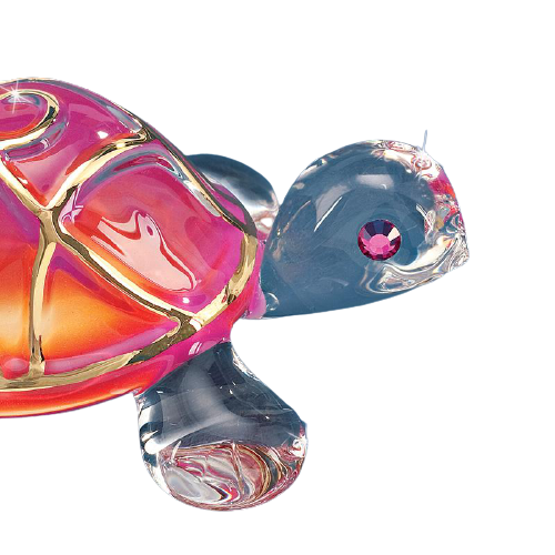 Sunrise Turtle, Glass Colored Turtle Figurine, Crystal Turtle, Ocean Theme, Gifts for Him/Her, Home Decor