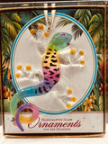 Island Gypsy Gecko Ornament | Handcrafted Colorful Glass Lizard with Crystal Eyes