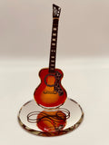 Acoustic Cherry Guitar Glass Figurine | Music Lover & Musician Gift Decor