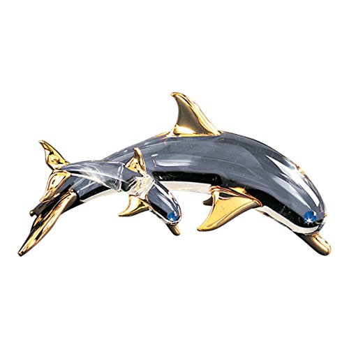 Glass Baron Dolphin with Baby