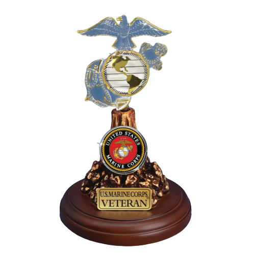 US Marines Eagle Globe Anchor Figurine, Glass Marine Figurine, Gift for Dads, Patriotic, Graduation, Veteran, Gift for Christmas