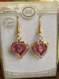 Heart Hanging Earrings Gold Dangle Jewelry Gift for Women