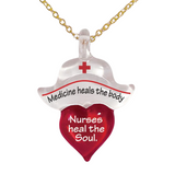 Nurse Necklace, Nursing Student, Medical Student Graduation Gift, Handmade Jewelry, Gift for Her, Nurse Retirement Gift