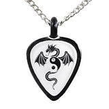 Dragon Guitar Pick Necklace, Fantasy Necklace, Dragon Jewelry, Guitar Pick Pendant, Medieval Jewelry, Handcrafted Jewelry Necklace