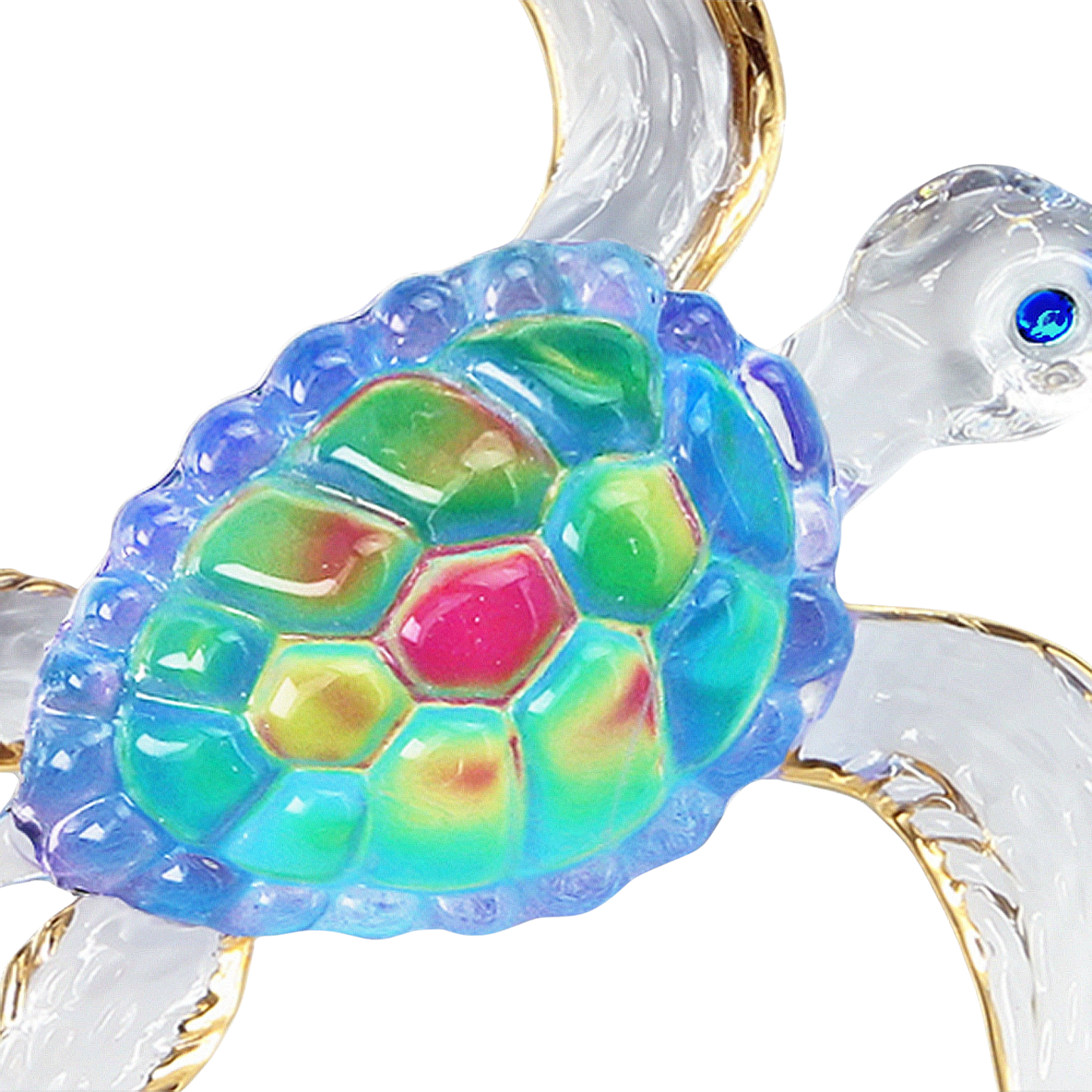 Sea Turtle Tropical Delight Glass Ornament, Handcrafted Sea Turtle Christmas Ornament, Coastal Beach Decor, Ocean Life Ornament, Marine Animal Gift