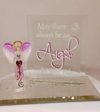 Angel By Your Side Glass Figurine | Handcrafted Angel with Crystal Heart Gift