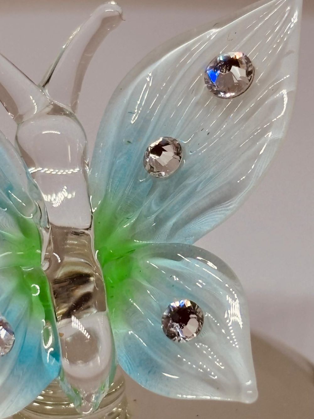Beautiful Butterfly Glass Figurine | Handcrafted Crystal Butterfly Decor