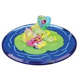 Lily Pad Frog Figurine Handcrafted Glass Collectible with Crystals