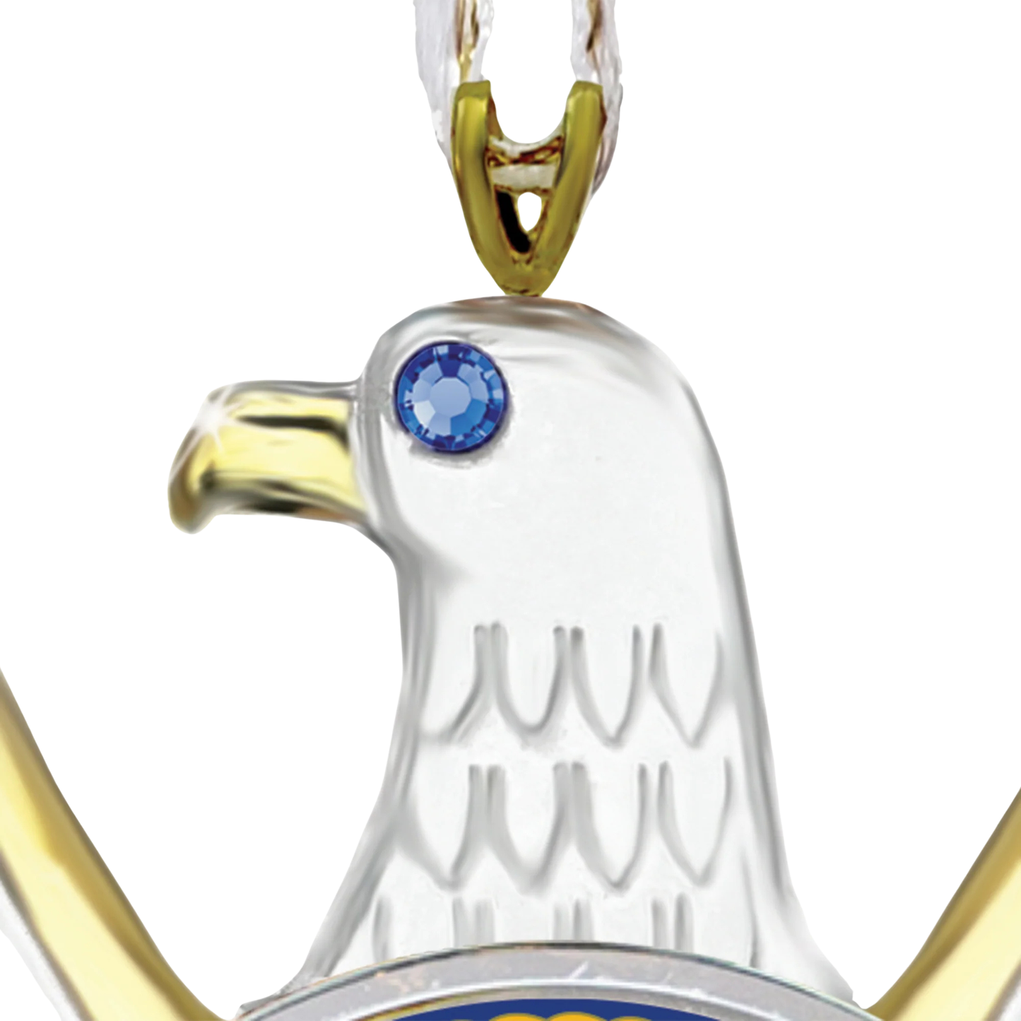 U.S. Navy Eagle Glass Ornament Gift | Military Christmas Tree Decoration