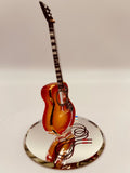 Acoustic Cherry Guitar Glass Figurine | Music Lover & Musician Gift Decor