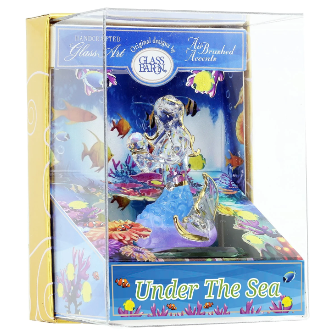 Glass Baron Keepsake Box Mermaid Under The Sea Handcrafted Figurine