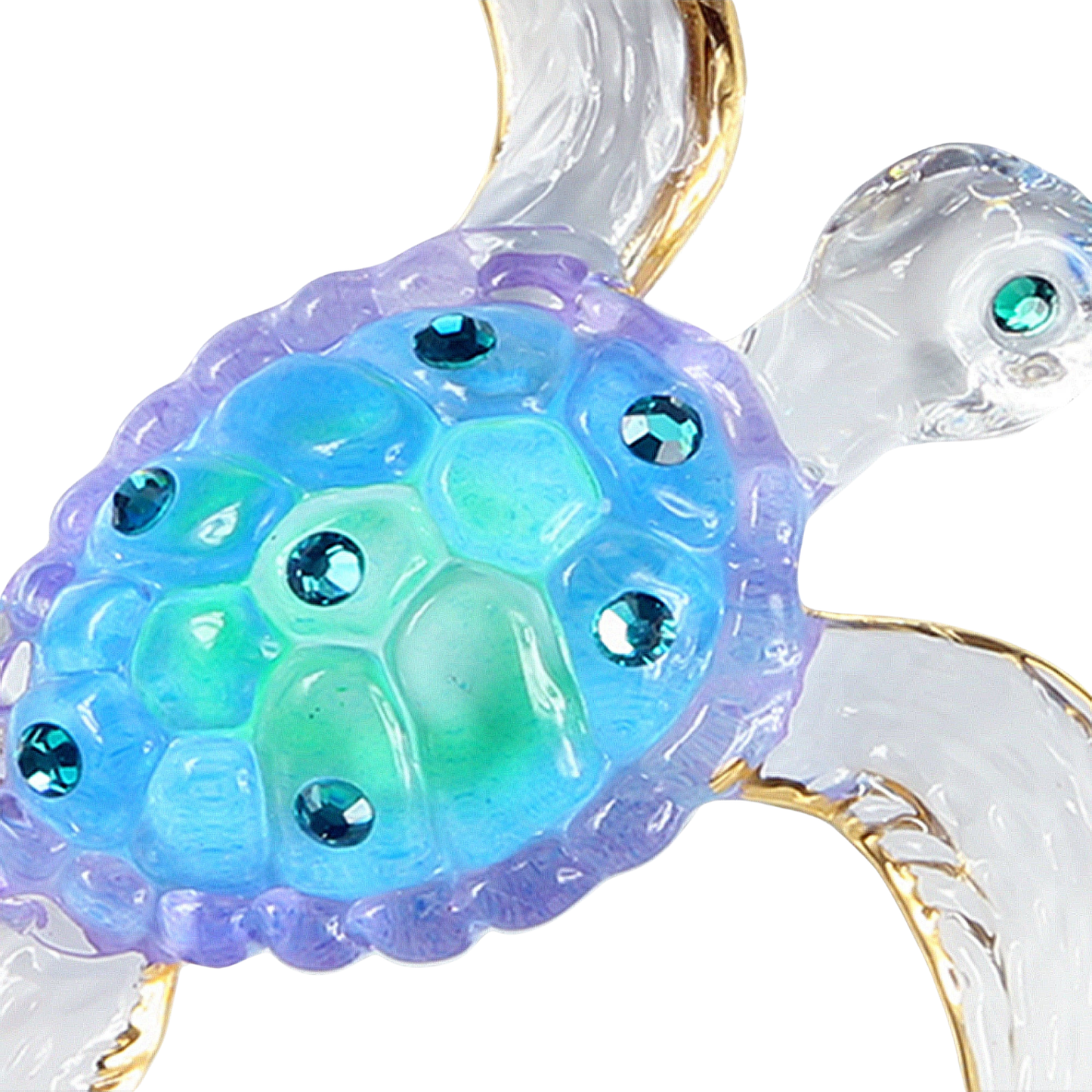 Sea Turtle Glass Ornament, Handcrafted Sea Turtle Christmas Ornament, Coastal Beach Decor, Ocean Life Ornament, Marine Animal Gift, Glass Collectible