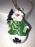 Irish Snowman Ornaments, Christmas Gift, Christmas Ornament, Home Decor, Gift for Her, Mom, Wife