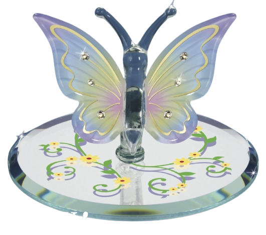 Magic Meadow Glass Butterfly Handcrafted Collectible Figurine