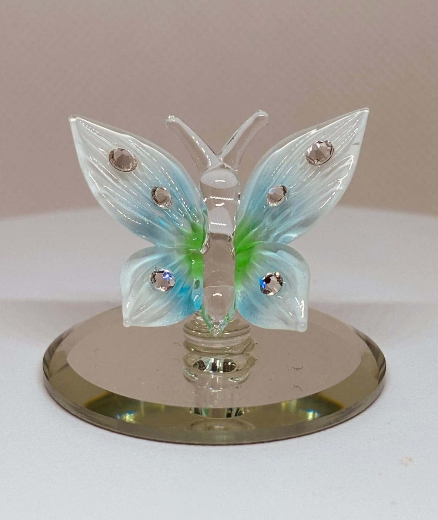 Beautiful Butterfly Glass Figurine | Handcrafted Crystal Butterfly Decor