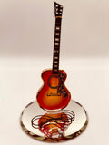 Acoustic Cherry Guitar Glass Figurine | Music Lover & Musician Gift Decor