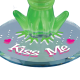 Kiss Me Frog Figurine | Glass Crowned Frog Gift Décor