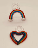 Love Is Love Rainbow Glass Christmas Tree Figurine 6”