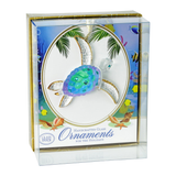 Sea Turtle Ornament | Glass Coastal Turtle Gift Décor