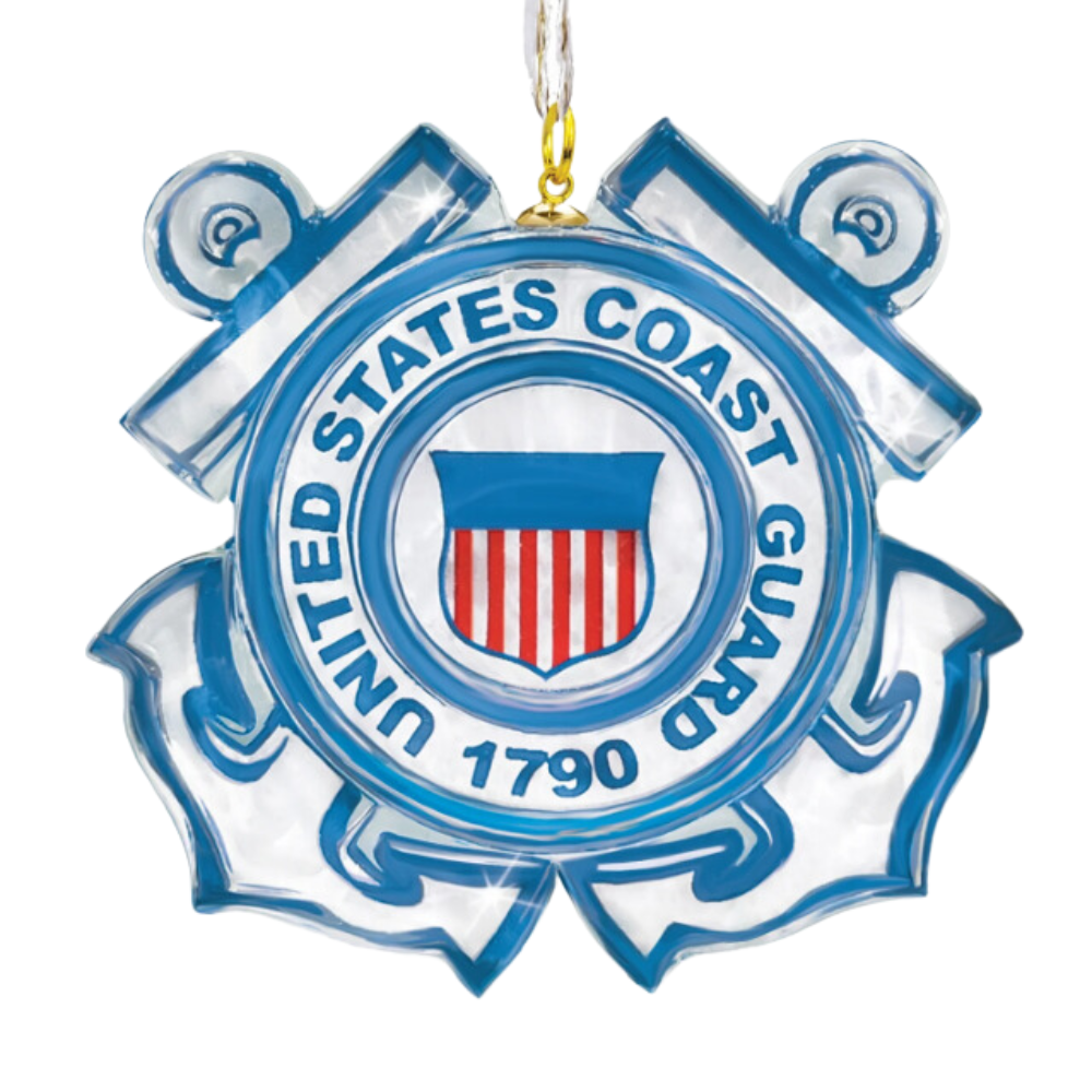 U.S. Coast Guard Glass Ornament Military Christmas Gift Official Licensed Keepsake