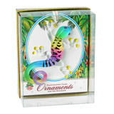 Island Gypsy Gecko Ornament | Handcrafted Colorful Glass Lizard with Crystal Eyes