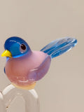Mom "I Love You" Glass Figurine Hummingbird with Flowers Handcrafted Gift
