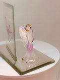 Angel By Your Side Glass Figurine | Handcrafted Angel with Crystal Heart Gift