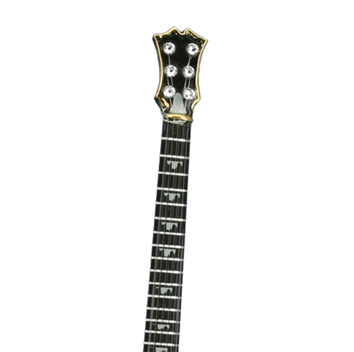 Glass Baron Black Classic Guitar Handcrafted Figurine