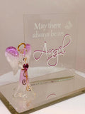 Angel By Your Side Glass Figurine | Handcrafted Angel with Crystal Heart Gift