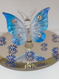 Blue Glass Butterfly Figurine | Handcrafted Nature-Inspired Decor