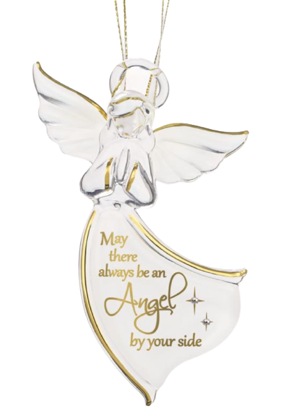 Glass Baron Angel by Your Side Christmas Ornament