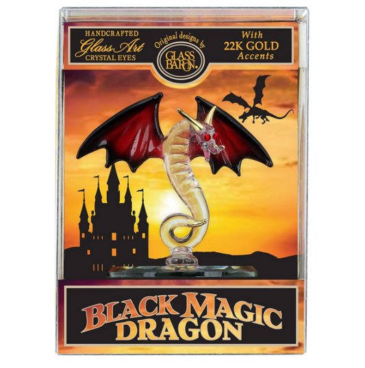 Glass Baron Keepsake Box: Dragon - Black Magic Figurine
