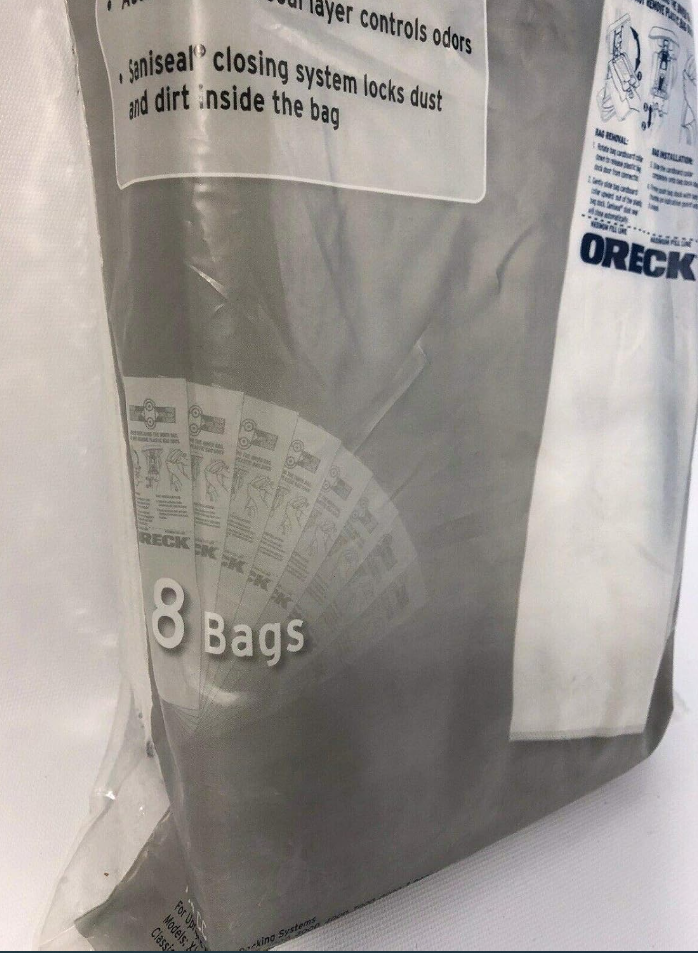 New Oreck Type CC Odor Eliminating Bag, Sealed Pack of 8 Plus 2 Regular Bags
