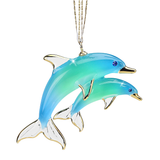 Double Dolphins Ornament | Coastal Ocean Decor & Gift for Sea Life Lovers