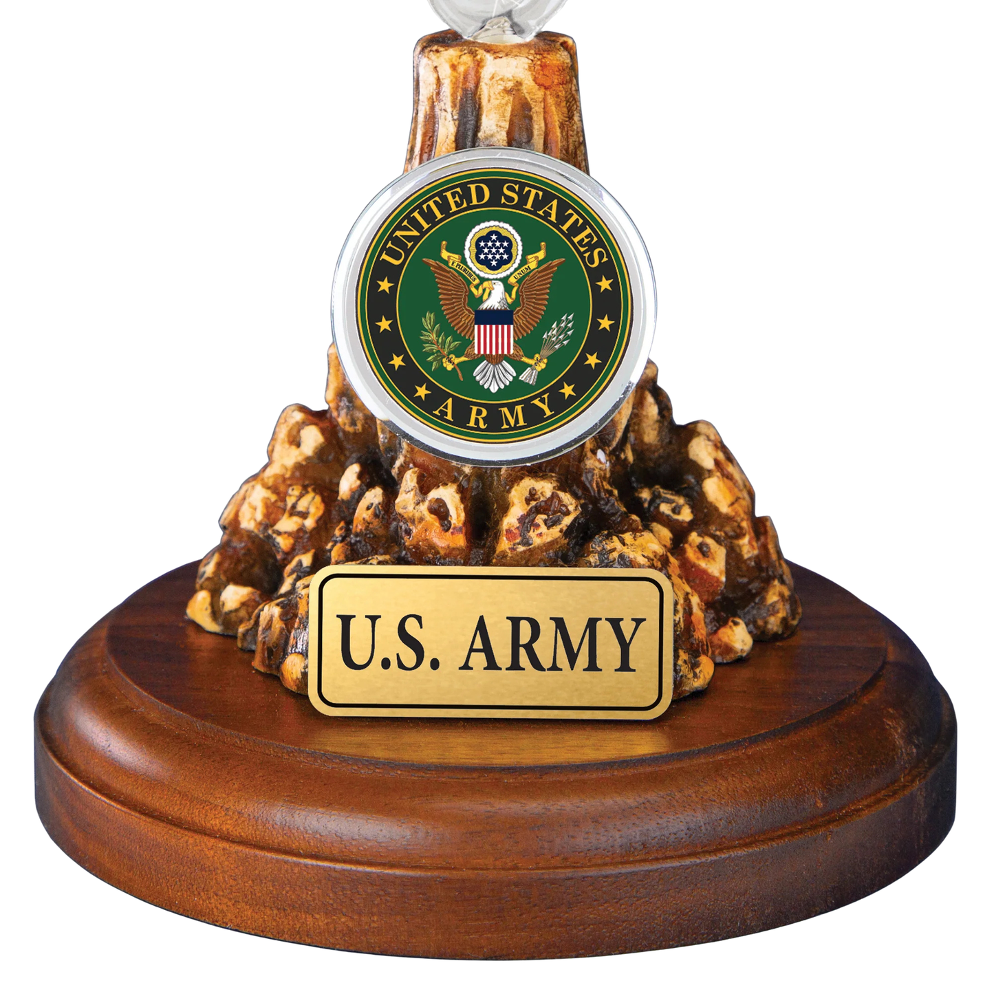U.S. Army Helicopter Glass Figurine Gift | Military Aviation Collectible Decor
