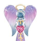 Glass Angel Figurines, Angel Crystal Hearts, Handcrafted Angel,  Angel Statues Home Decor, Christmas Gifts, Gifts for Her, Mom