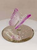 Believe in Miracles Butterfly Figurine | Handcrafted Glass Lavender Butterfly