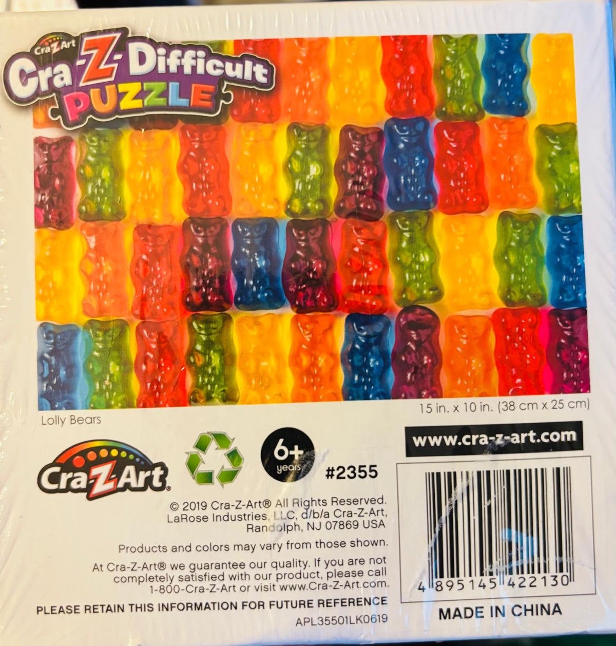Cra-Z-Difficult Lolly Bears 100 Piece Jigsaw Puzzle Candy Gummy Bears