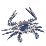 Glass Crab Figurine, Handcrafted Animal Desk Decor, Home Decor, Marine Life, Holiday Gift For Her/Him