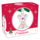 “I’m Blessed” Angel Ornament | Glass Angel Gift with Crystal Heart