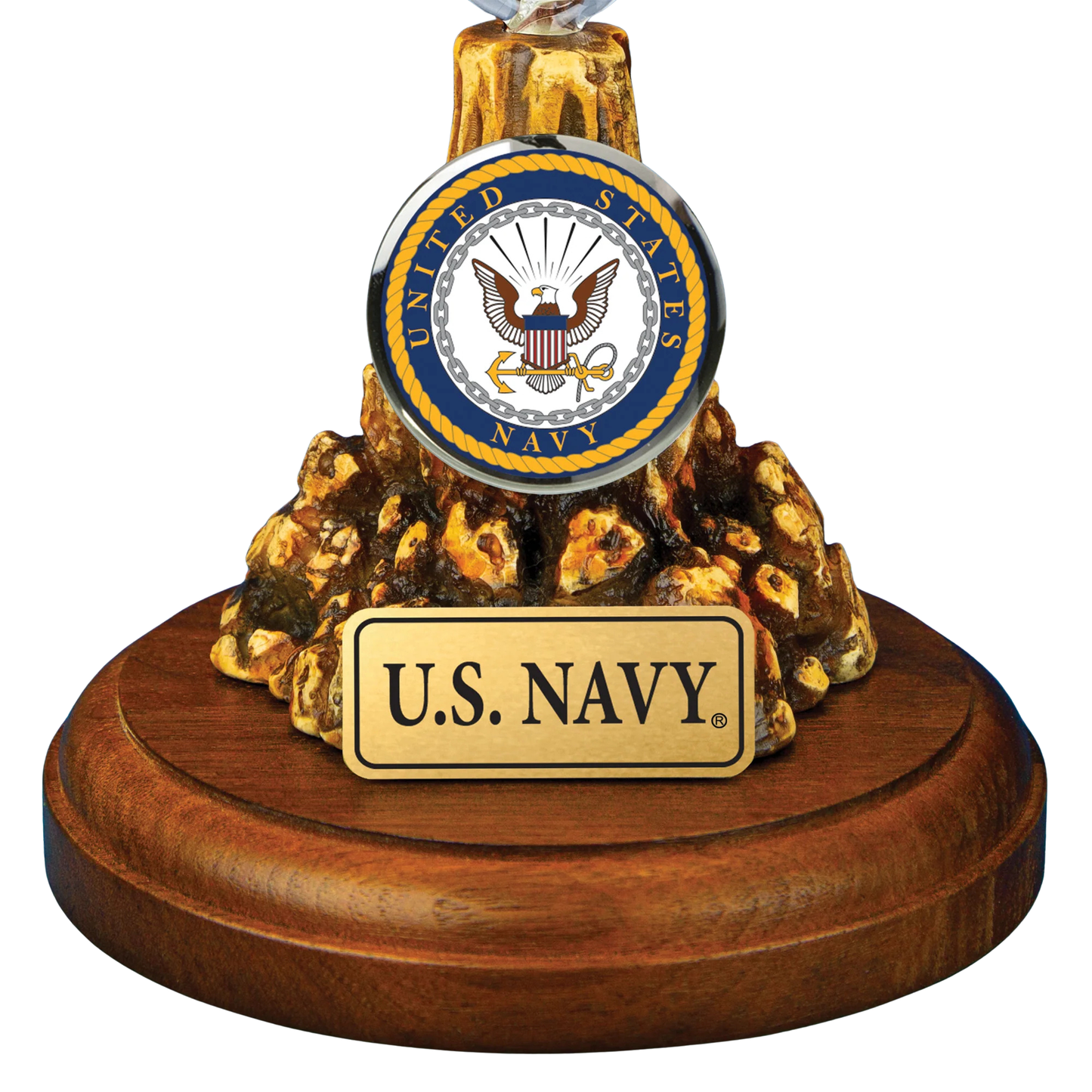 U.S. Navy F-18 Fighter Jet Glass Figurine Gift | Military Aviation Collectible Decor