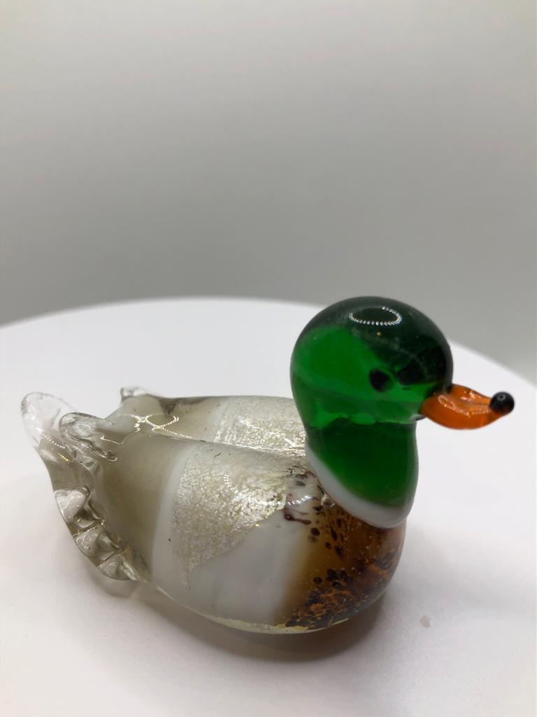 Milano Art Glass Animals-Duck Figurine