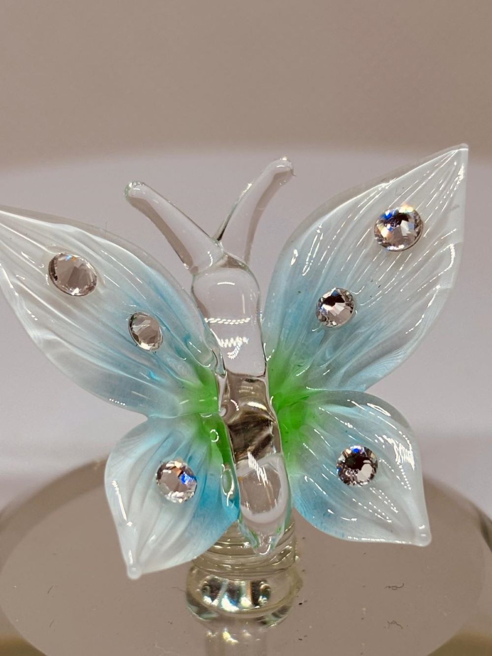 Beautiful Butterfly Glass Figurine | Handcrafted Crystal Butterfly Decor