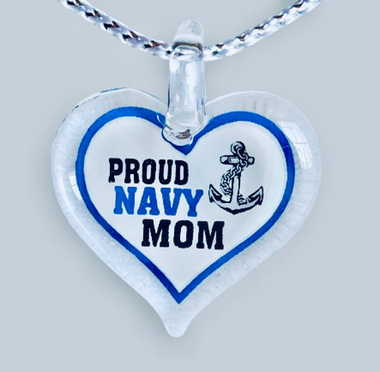 Navy Necklace, Navy Soldier Necklace, Heart Necklace, Necklace Gift for Mom, Christmas Gift for Mom, Mother's Day Gift for Mom