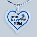 Navy Necklace, Navy Soldier Necklace, Heart Necklace, Necklace Gift for Mom, Christmas Gift for Mom, Mother's Day Gift for Mom